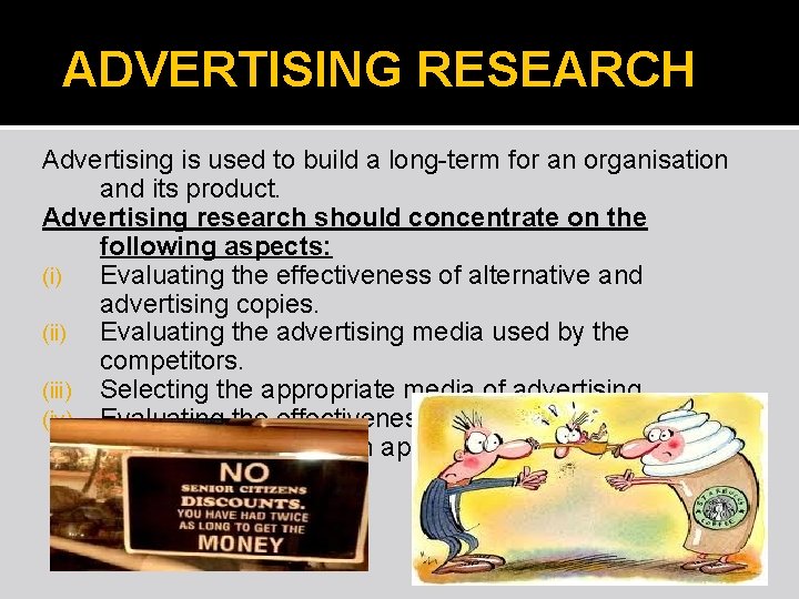 ADVERTISING RESEARCH Advertising is used to build a long-term for an organisation and its ADVERTISING RESEARCH Advertising is used to build a long-term for an organisation and its