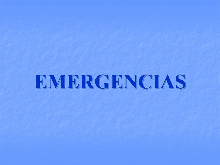 EMERGENCIAS 