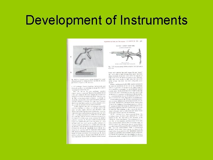 Development of Instruments 