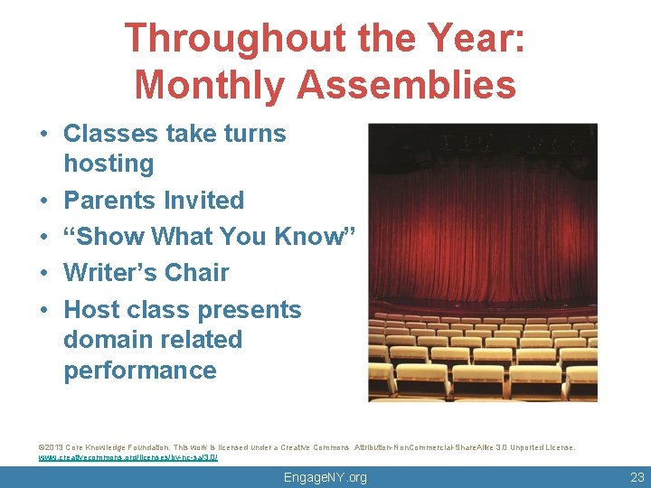 Throughout the Year: Monthly Assemblies • Classes take turns hosting • Parents Invited •