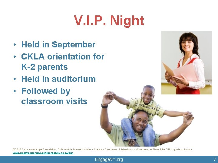 V. I. P. Night • Held in September • CKLA orientation for K-2 parents