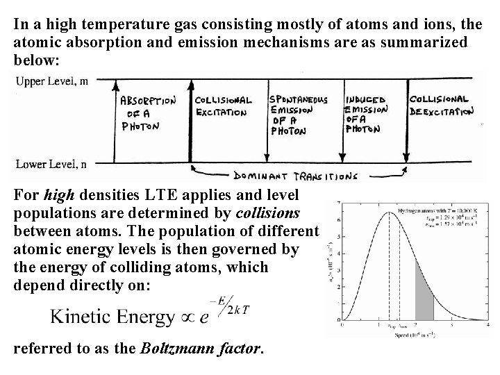 In a high temperature gas consisting mostly of atoms and ions, the atomic absorption In a high temperature gas consisting mostly of atoms and ions, the atomic absorption