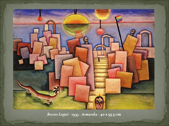 Rocas Lagui - 1933 - Acuarela - 40 x 55. 5 cm 