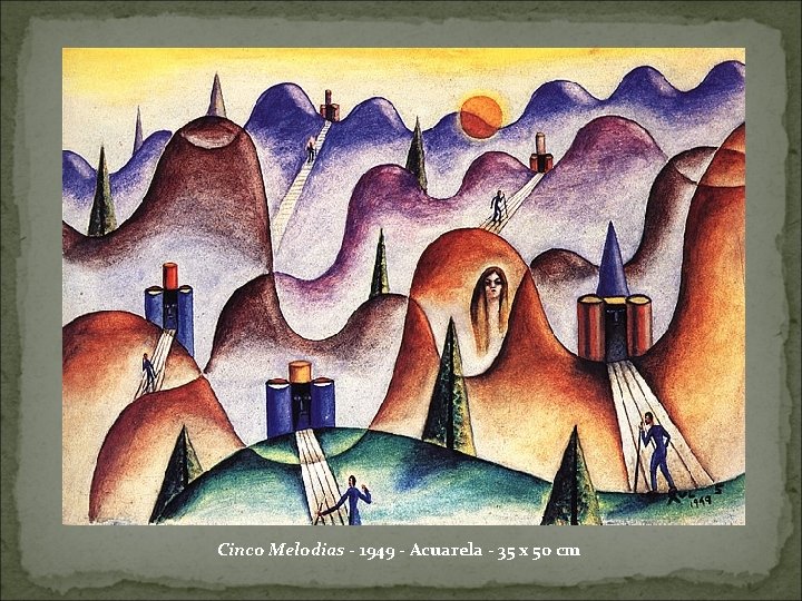 Cinco Melodias - 1949 - Acuarela - 35 x 50 cm 