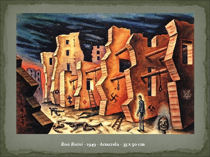 Rua Ruini - 1949 - Acuarela - 35 x 50 cm 
