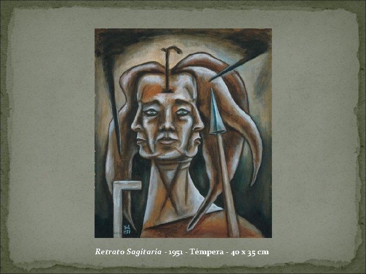 Retrato Sagitaria - 1951 - Témpera - 40 x 35 cm 