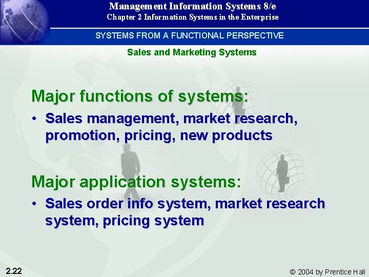 Management Information Systems 8/e Chapter 2 Information Systems in the Enterprise SYSTEMS FROM A