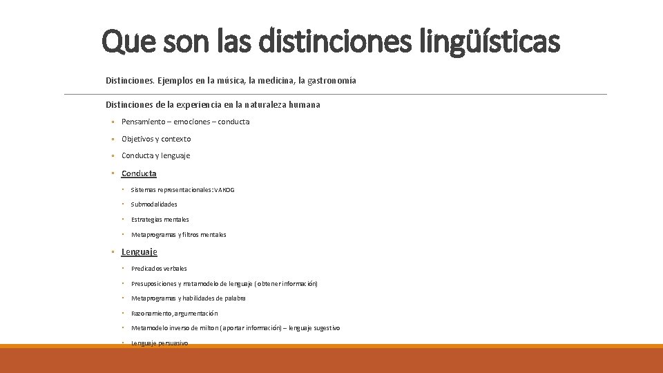 Que son las distinciones lingüísticas Distinciones. Ejemplos en la música, la medicina, la gastronomía