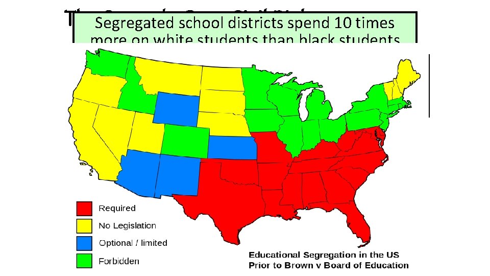 The. Segregated Struggle school Over districts Civil Rights spend 10 times more on white