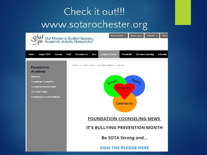 Check it out!!! www. sotarochester. org 