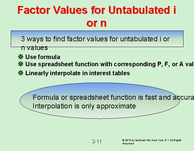 Factor Values for Untabulated i or n 3 ways to find factor values for Factor Values for Untabulated i or n 3 ways to find factor values for