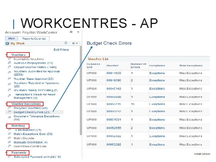 WORKCENTRES - AP 