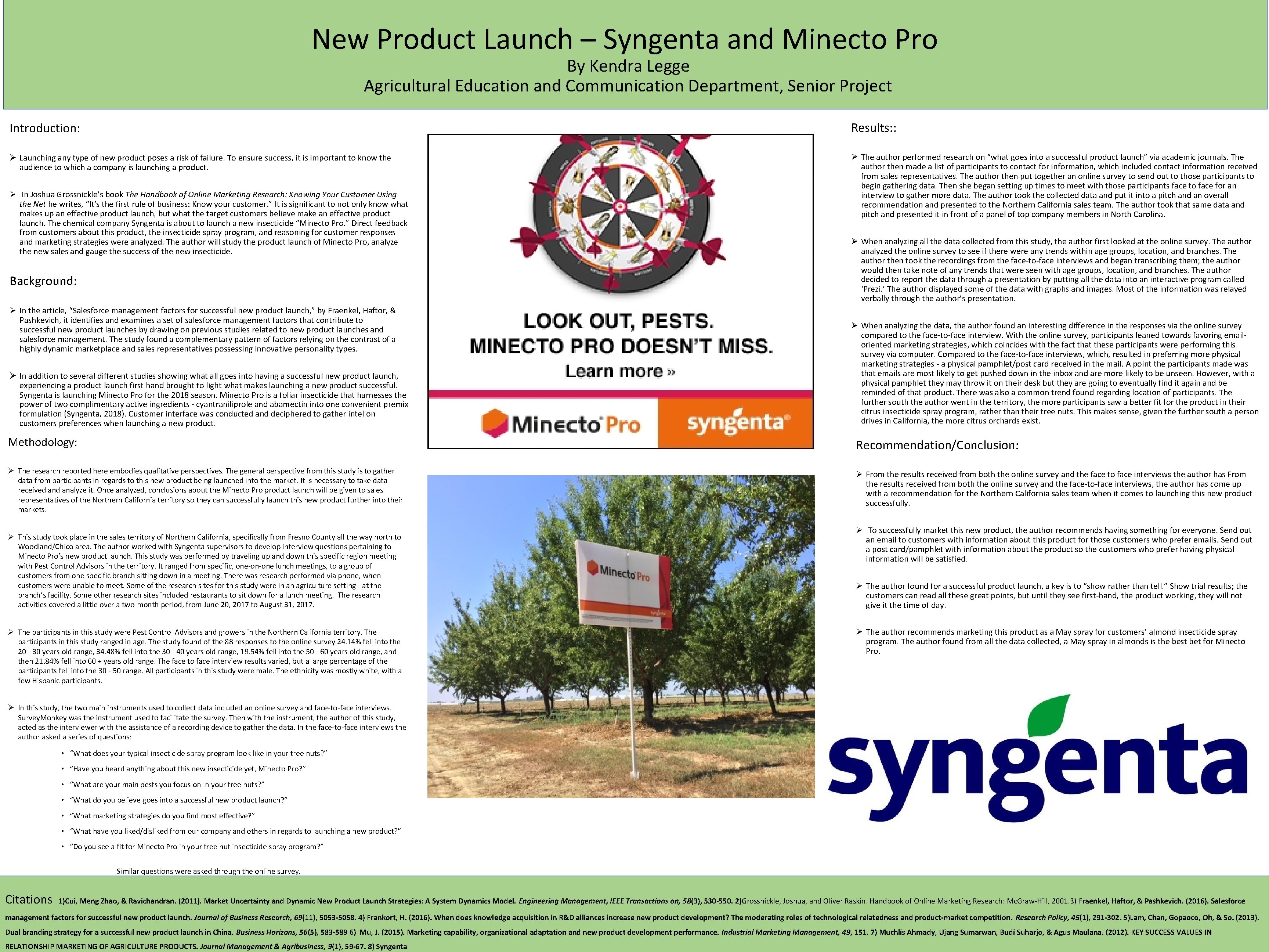 New Product Launch – Syngenta and Minecto Pro By Kendra Legge Agricultural Education and