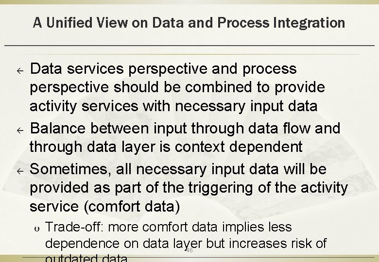 A Unified View on Data and Process Integration ß ß ß Data services perspective