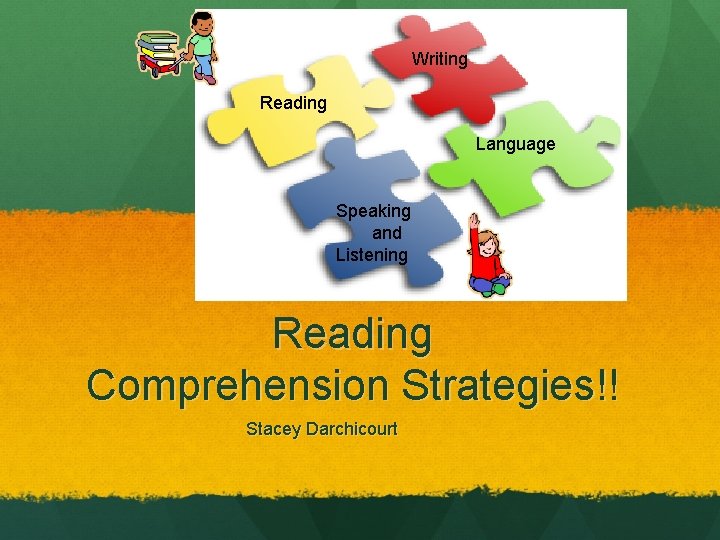 Writing Reading Language Speaking and Listening Reading Comprehension Strategies!! Stacey Darchicourt 