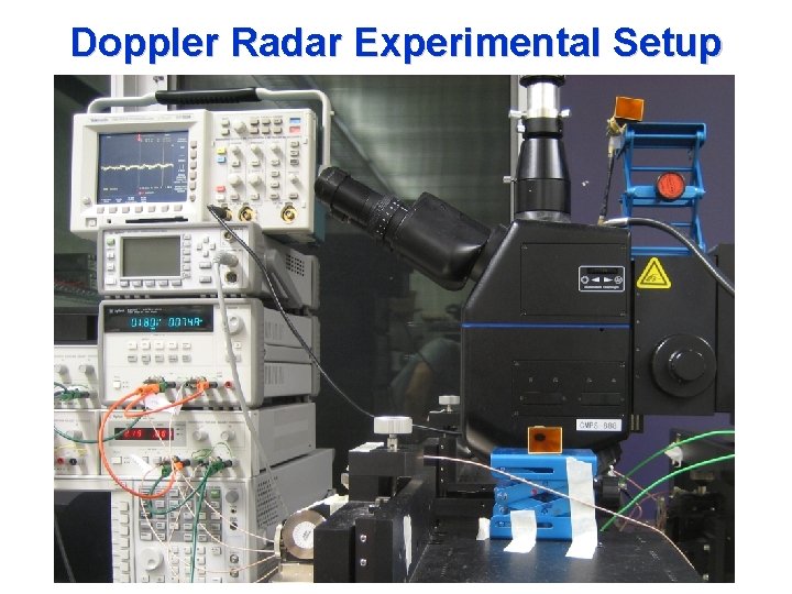 Doppler Radar Experimental Setup © Sean©Nicolson, BCTM 2006 Sean Nicolson, 2007 