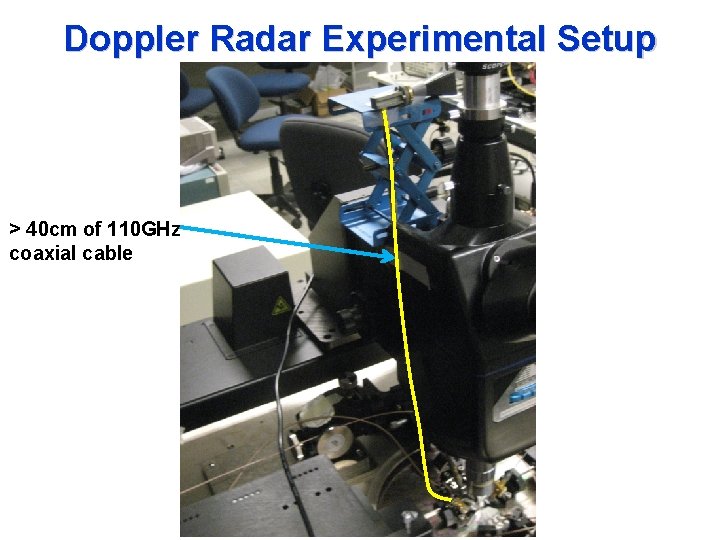Doppler Radar Experimental Setup > 40 cm of 110 GHz coaxial cable © Sean©Nicolson,