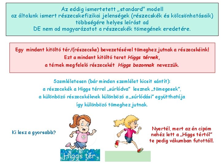 Az eddig ismertetett „standard” modell az általunk ismert részecskefizikai jelenségek (részecskék és kölcsönhatásaik) többségére