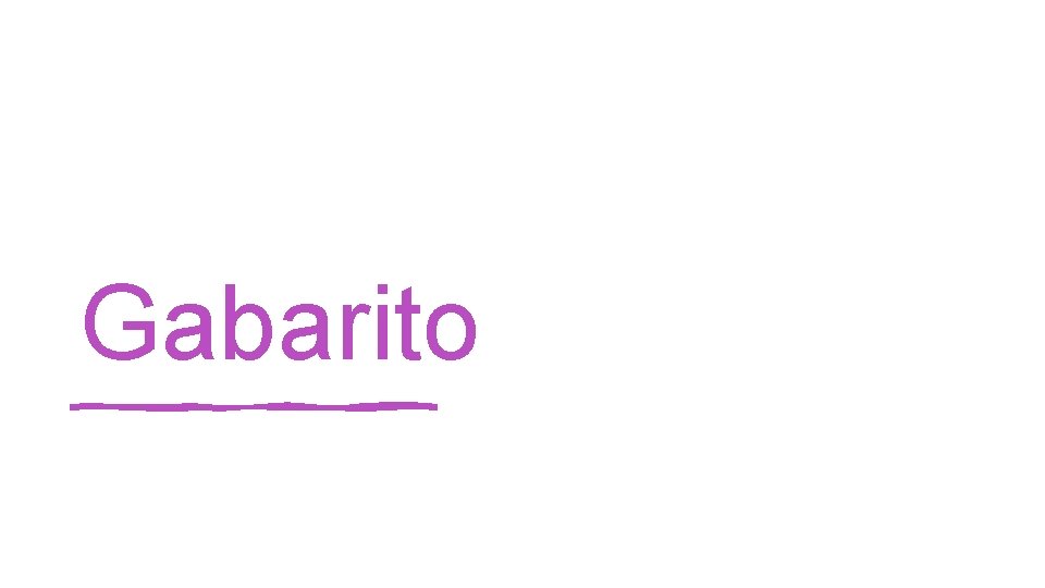 Gabarito Gabarito