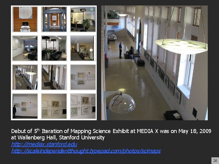 Debut of 5 th Iteration of Mapping Science Exhibit at MEDIA X was on