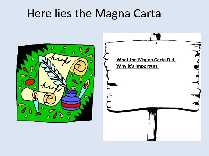 Here lies the Magna Carta What the Magna Carta Did: Why it’s important: 