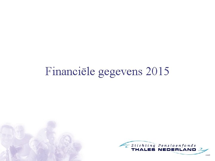 Financiële gegevens 2015 12. 