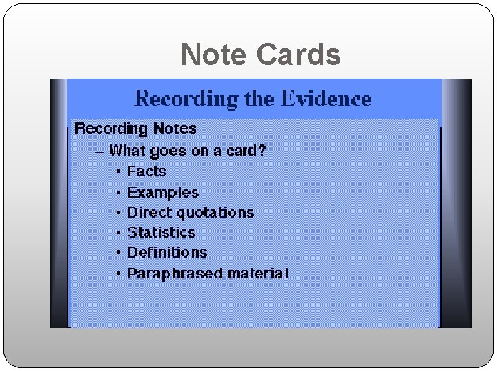 Note Cards 