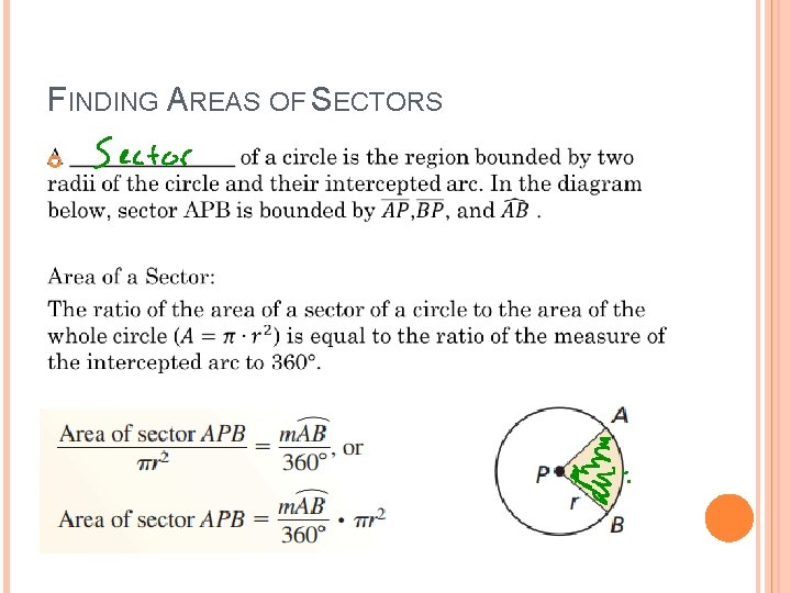 FINDING AREAS OF SECTORS 