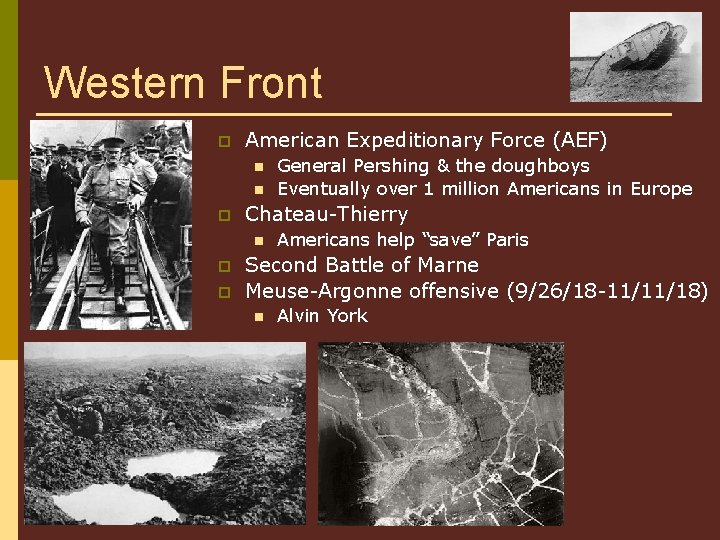 Western Front p American Expeditionary Force (AEF) n n p Chateau-Thierry n p p