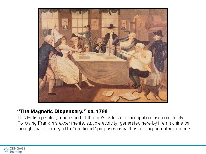 “The Magnetic Dispensary, ” ca. 1790 This British painting made sport of the era’s