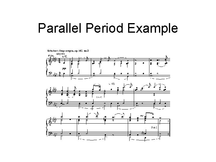 Parallel Period Example Parallel Period Example