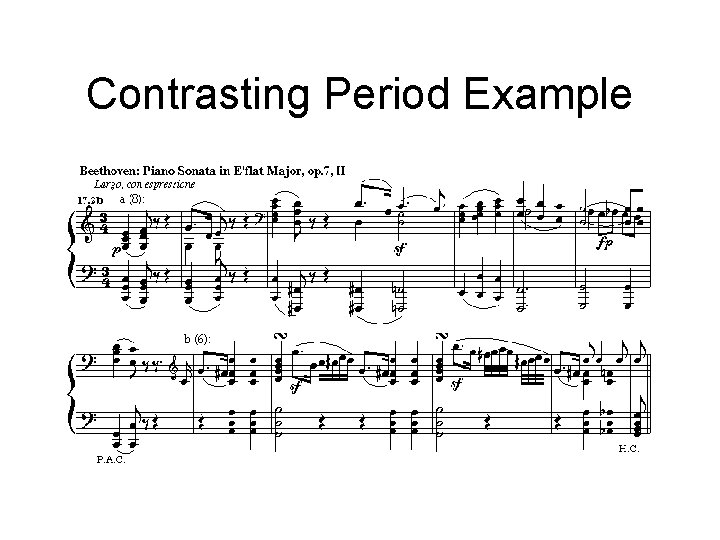 Contrasting Period Example Contrasting Period Example