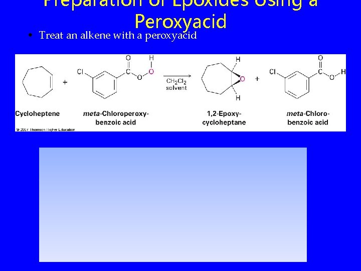 Preparation of Epoxides Using a Peroxyacid • Treat an alkene with a peroxyacid 