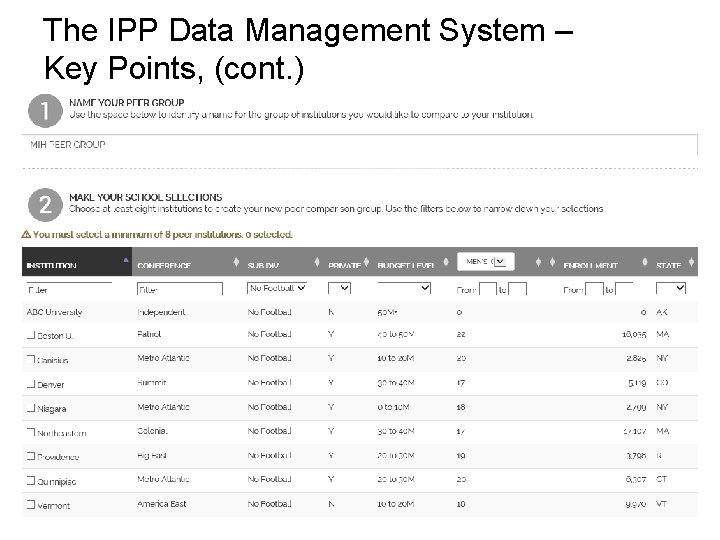 The IPP Data Management System – Key Points, (cont. ) The IPP Data Management System – Key Points, (cont. )