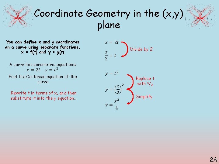 Coordinate Geometry in the (x, y) plane You can define x and y coordinates Coordinate Geometry in the (x, y) plane You can define x and y coordinates