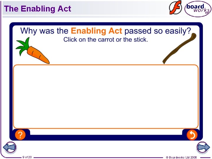 The Enabling Act 9 of 20 © Boardworks Ltd 2006 