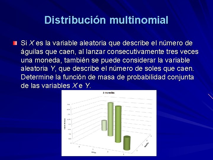 Distribución multinomial Si X es la variable aleatoria que describe el número de águilas