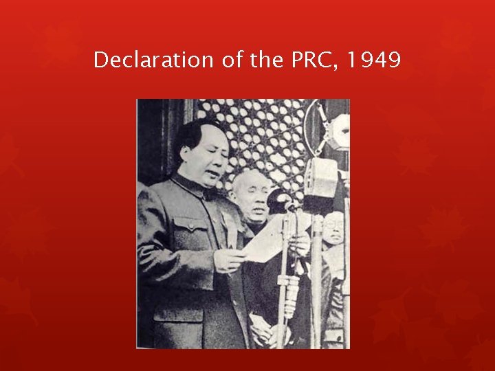 Declaration of the PRC, 1949 