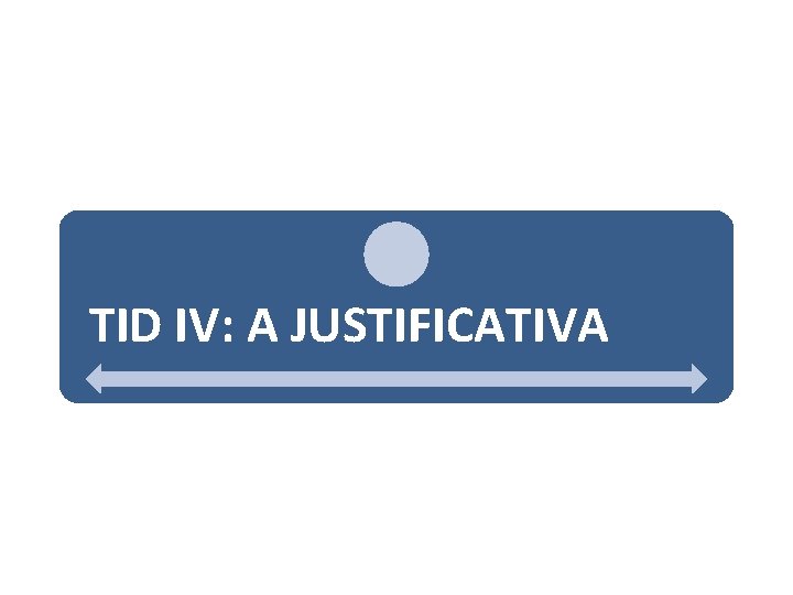 TID IV: A JUSTIFICATIVA 
