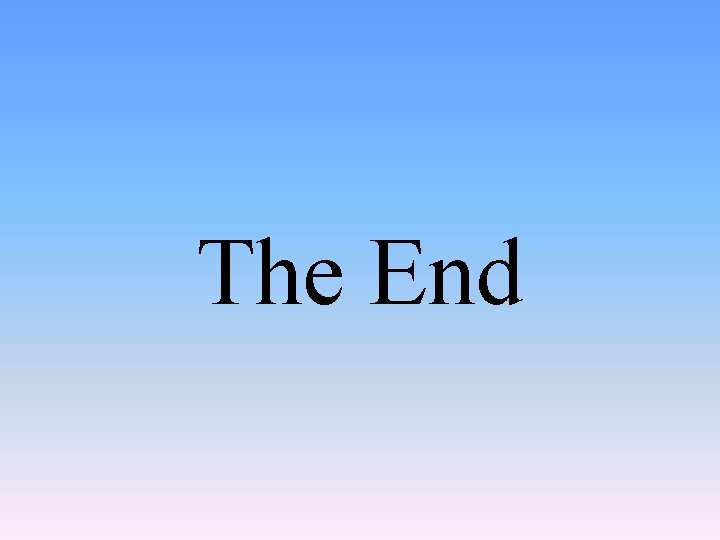 The End 