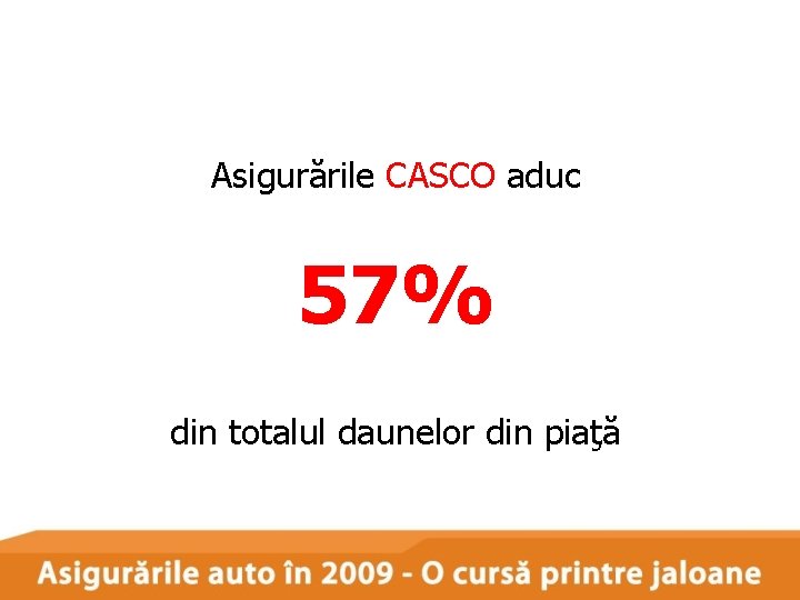 Asigurările CASCO aduc 57% din totalul daunelor din piaţă 