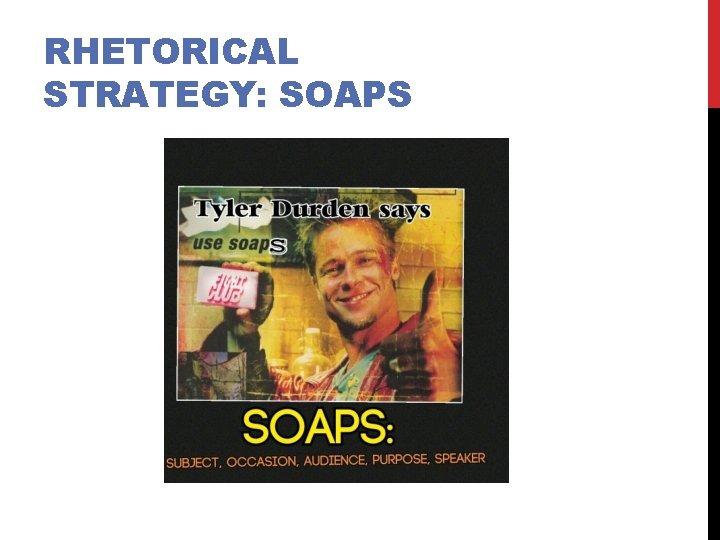 RHETORICAL STRATEGY: SOAPS 