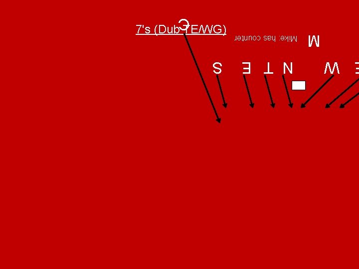 W M N T E Mike: has counter S 7's (Dub TE/WG) C 