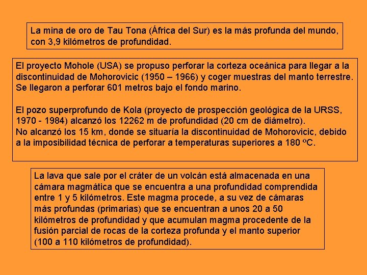 La mina de oro de Tau Tona (África del Sur) es la más profunda La mina de oro de Tau Tona (África del Sur) es la más profunda