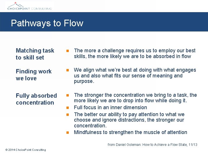 Pathways to Flow Matching task to skill set n The more a challenge requires