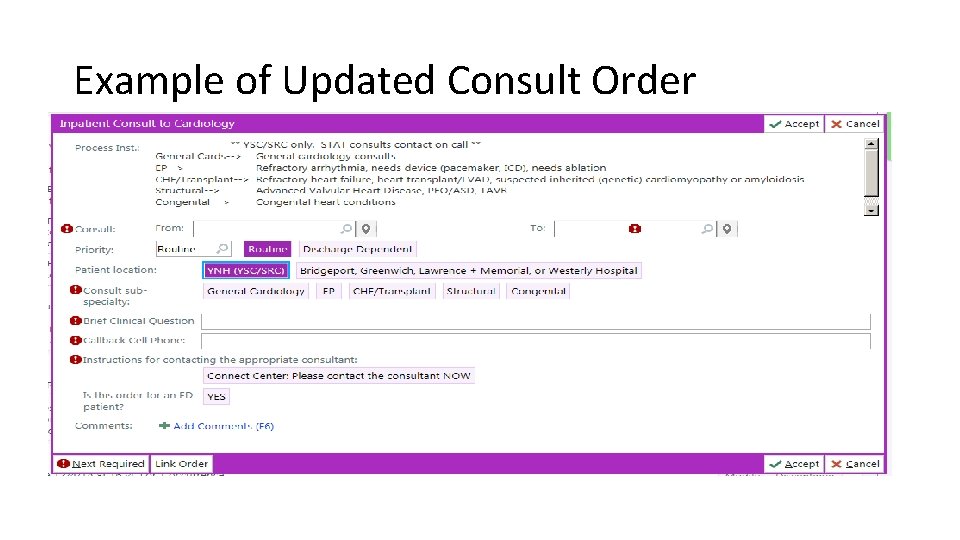 Example of Updated Consult Order 