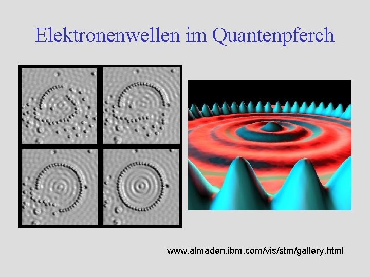 Elektronenwellen im Quantenpferch www. almaden. ibm. com/vis/stm/gallery. html Elektronenwellen im Quantenpferch www. almaden. ibm. com/vis/stm/gallery. html