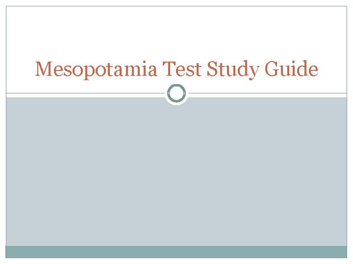 Mesopotamia Test Study Guide Key Terms 1 Written