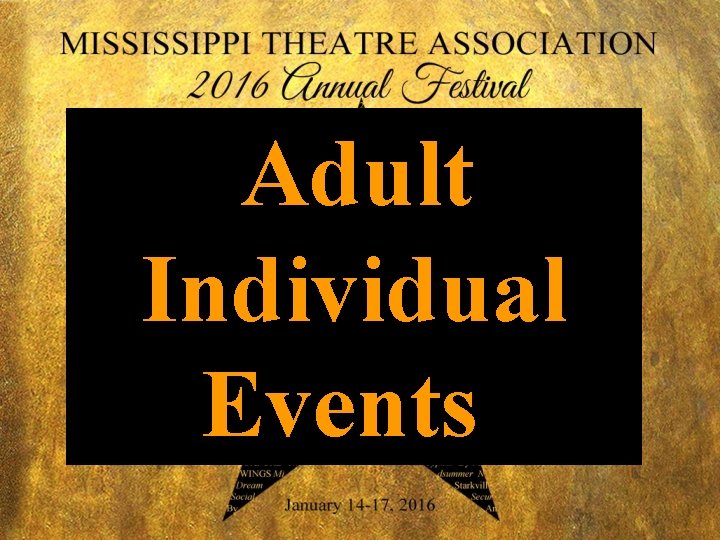 Adult Individual Events 