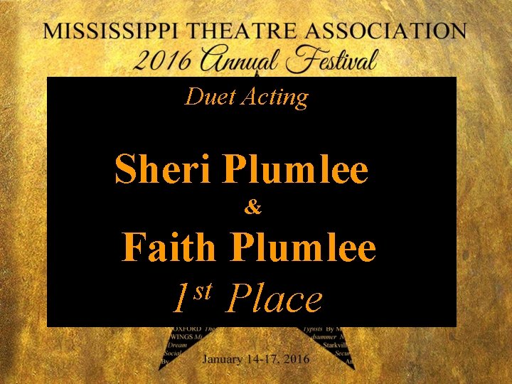 Duet Acting Sheri Plumlee & Faith Plumlee st 1 Place 